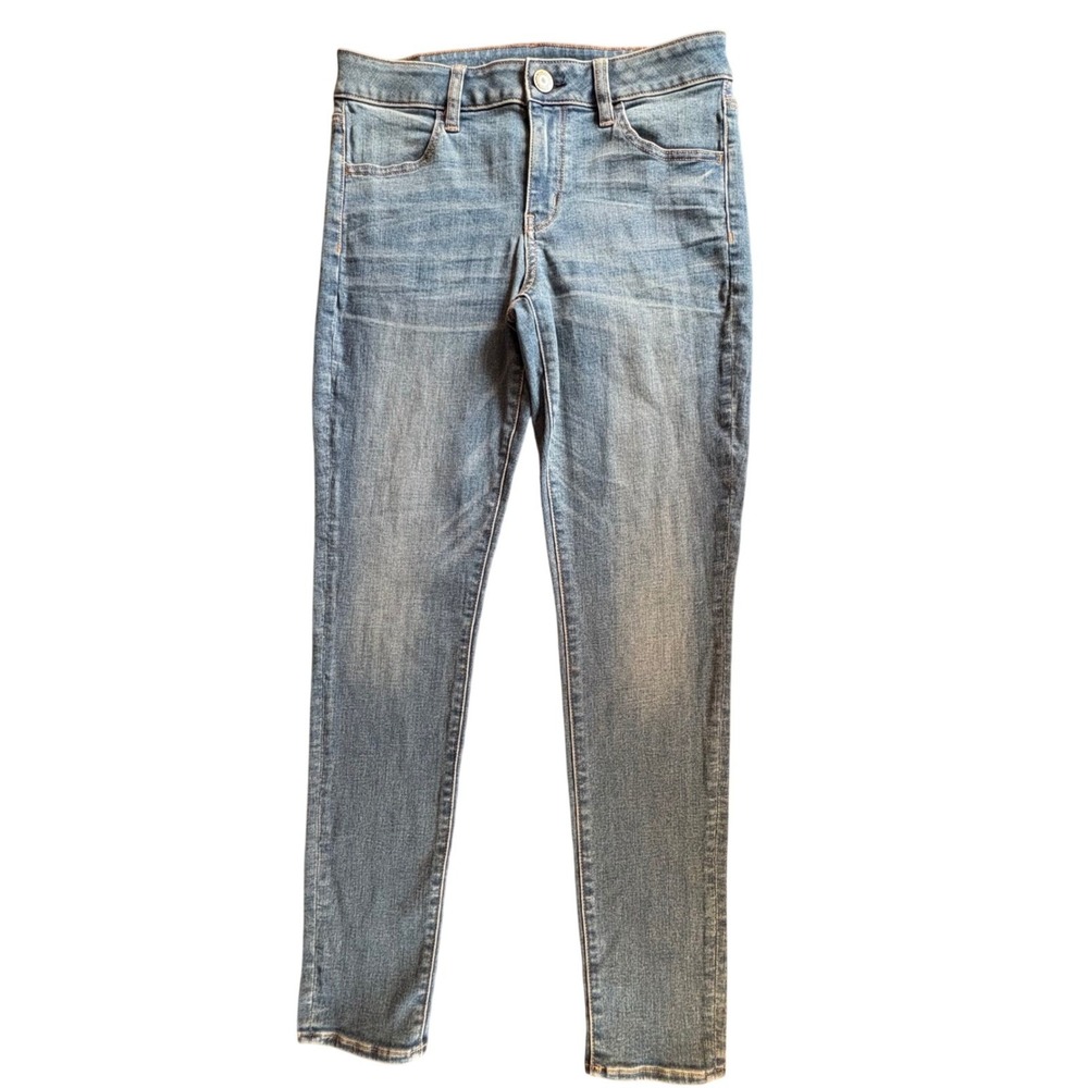 American Eagle Jegging Women Size 8 Blue Excellent Next Level Stretch Denim